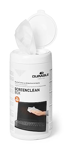 Durable SCREENCLEAN Streak-Free Screen Cleaning Wipes - Biodegradable and Anti-Static - for Phones, Laptops, Small TVs, iPads and Computers - Tub of 100