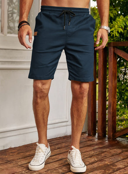 Meilicloth Mens Shorts Cotton Casual Shorts Summer Pants for Men