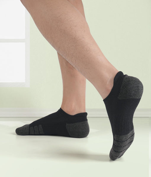 FORVEVO Trainer Socks for Men 12-15, Breathable Cotton Ankle Socks