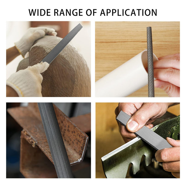 3-Pack Medium Coarse 8-Inch Metal Files – Flat Files For Metalworking & DIY Projects