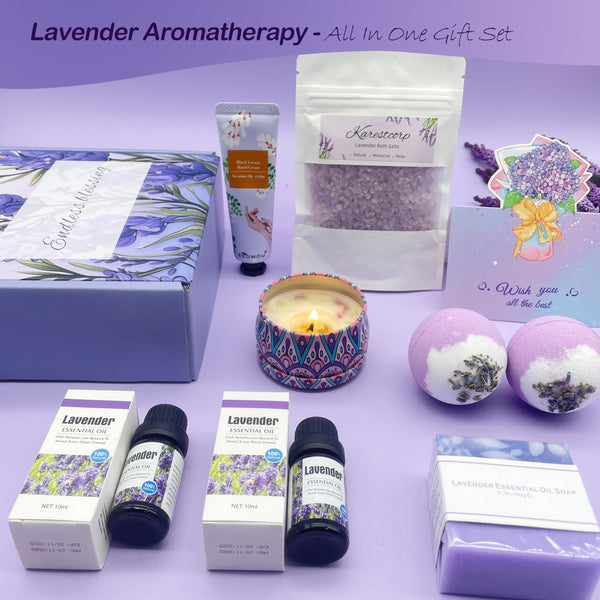 Bath Set Pamper Gifts For Women, Birthday Gifts For Her, Lavender