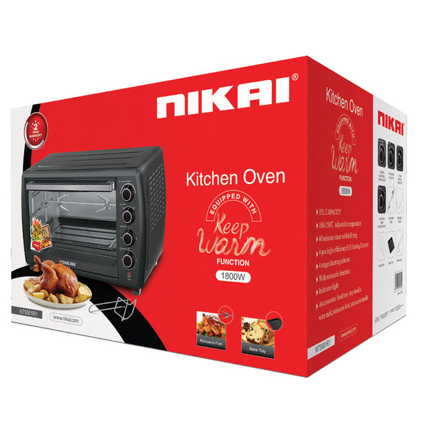 Nikai Electric Oven 55L 1800W with Rotisserie NT5501R1 Fumba Store