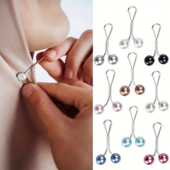 Women Faux Pearl Metal Hijab Pins For Dress