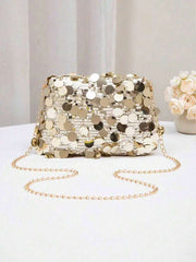 uxury Sequin Crossbody Bag, New Fashion Shoulder Bag - Adjustable Strap, Perfect For Daily Commute, Outing And Party