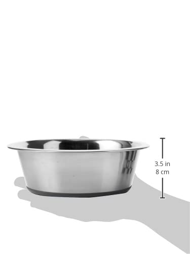 Classic Pet Products Non-Slip Stainless Steel Dish (1600 ml - 215 mm, 8.5 inch Diameter Dog Bowl)