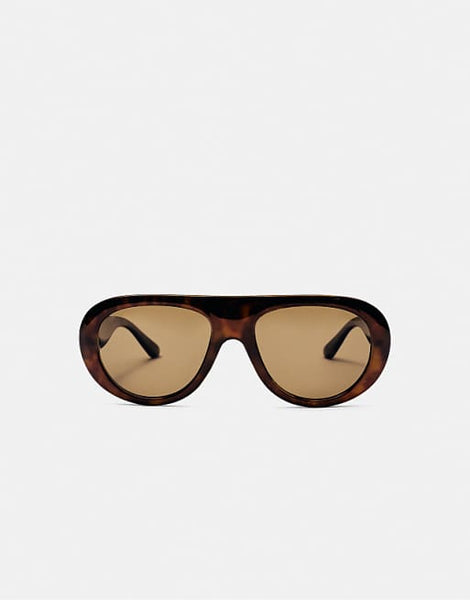 Pull&Bear Aviator sunglasses in brown