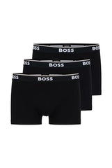 BOSS Hugo Herren Trunk 3p Co/EL Boxershorts, New - Black1, S