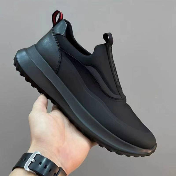 Men's Lightweight Spring Running Shoes: Korean Style, Breathable, Soft Sole, Slip-on, Thick Sole Casual Sneakers