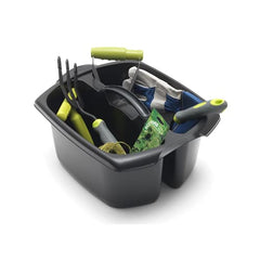 Addis 516932 Utility Cleaning Caddy with Twin Compartment and Handle, Black, 32 x 38.5 x 20 cm