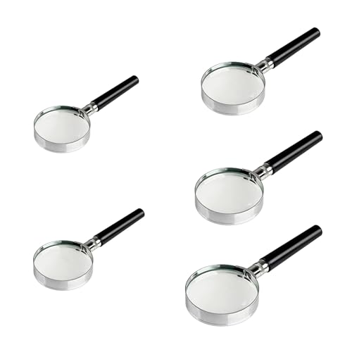 High Handheld Magnifier With Reinforced Edges 50mm-100mm Glass Lens For Tasks & Low Users Portable Magnifying Glass