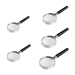High Handheld Magnifier With Reinforced Edges 50mm-100mm Glass Lens For Tasks & Low Users Portable Magnifying Glass