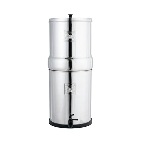 British Berkefeld 12L Stainless Steel Gravity Water Filter System | Great Tasting Clean Water | No Power Or Plumbing Required | For Home Or Outdoor Use | Comes With 2 Ultra Sterasyl Cartridges