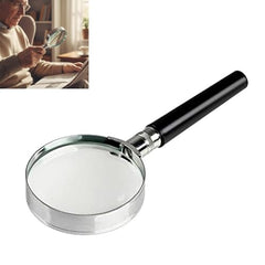 High Handheld Magnifier With Reinforced Edges 50mm-100mm Glass Lens For Tasks & Low Users Portable Magnifying Glass