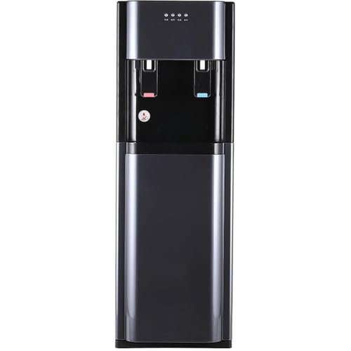 Freestanding Mains Fed Unit Loading Floor Standing Water Dispenser,Cooler Water Dispenser,Bottom Loading Hot and Cold Water For Home Office Commercial Business,Black,warm and hot