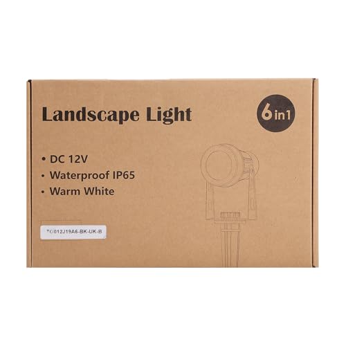 ECOWHO Garden Spotlights Mains, 21m Extendable Outdoor Spike Lights 12V LED Pathway Lighting IP65 Waterproof Electric Garden Uplighter for Path Yard Patio (18W 6-Packs Warm White), Wall/Spike Mounted