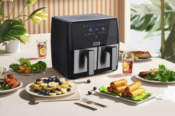 8L Dual Basket Air Fryer with Touch Screen & Programs