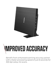 Canon LiDE 400 Colour Flatbed Scanner (Black) - Space Saving Design with USB Type-C Connectivity, Easy One-Touch Operation - Ideal for Home or Office