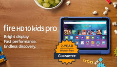 Amazon Fire HD 10 Kids Pro tablet (newest gen)| ages 6–12, 10.1" brilliant screen, long battery life, parental controls, slim case, 2023 release, 32 GB, Nebula