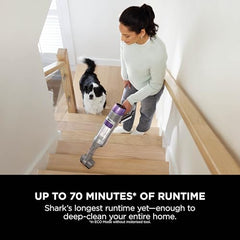 Shark PowerDetect Cordless Vacuum Cleaner, DuoClean Detect, Reverse Clean, Anti Hair Wrap Plus, Lightweight, 70 Min Runtime, Pet, Crevice & Multi-Surface Tools, Flexible, Handheld Mode, Grey IP1251UKT