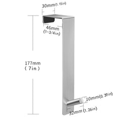 Over The Door Hooks,(4 Pack) Wide 1-3/4"(1.75 inches)Fit Thick Door, Door Hanger Heavy Duty Stainless Steel Brushed Nickel ,Hold Up to 100Lbs, Single Door Hook for Kitchen, Office,Bedroom(Silver)