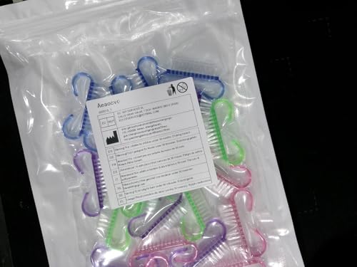 20 Pieces Nail Brushes Handle Nail Cleaning Brush Plastic Scrubbing Brushes, Fingernail Cleaning Brushes Scrub Cleaner for Toes and Nails
