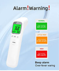 Thermometer for adults and Baby, Digital infrared non contact thermometer with Fever Alarm, LCD Screen, Accurate Reading and Memory Function