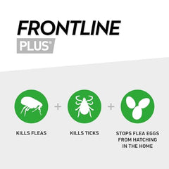 FRONTLINE Plus Flea & Tick Treatment for Large Dogs - 3 Pipettes