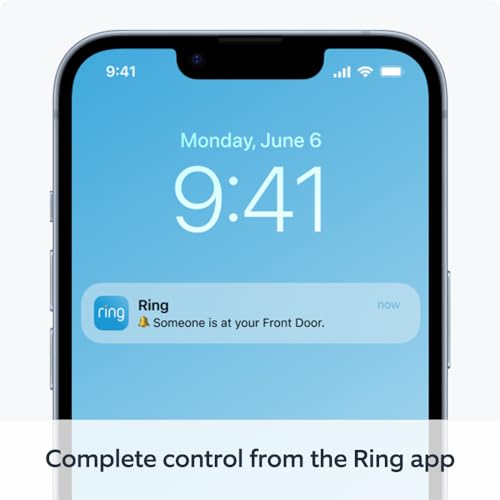 New Ring Battery Video Doorbell (2024 release) | DIY Wireless Video Doorbell Camera I Head-To-Toe View, HD Video | Easy to install (5 min) | With Built-in Battery I 30-day free trial of Ring Home