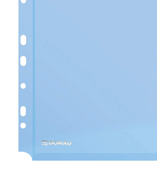 Envelope Wallet DONAU Press Stud PP A4 200 Micron Perforated Blue/Document Archiving/Type-Envelope/Kind-with Press Stud/Material-PP/Colour-Blue/Format-A4 / Thickness (mm)-200