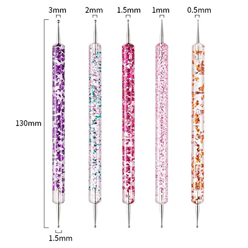 Artdone 31pcs Nail Art Brushes,Nail Art Tool Set,Nail Dotting Tools,Nail Dust Brush,Striping Nail Art Brushes for Long Lines,Nail Drawing Pen For Nail Design.