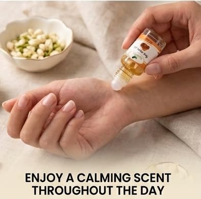 Sanctified Mogra Attar - 10 ml Concentrated Perfume Oil Roll-On | Traditional Alcohol-Free Fragrance for Men and Women | Long-Lasting Natural Scent