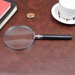 High Handheld Magnifier With Reinforced Edges 50mm-100mm Glass Lens For Tasks & Low Users Portable Magnifying Glass
