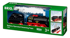 BRIO World Battery Powered Steaming Toy Train Engine for Children Age 3 Years Up - Gifts for Kids