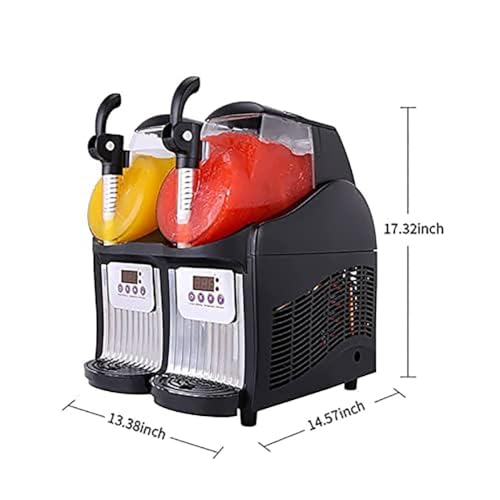 VACSAX Frozen Slushie Maker, Commercial Ice Slush Machine, Ice Slushy Maker Machine, Juice Smoothie Margarita Frozen Drink Machine, for Restaurants Snack Bar Supermarkets