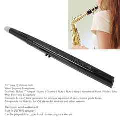 MIDI Electronic Saxophone, Digital Wind Instrument Set, Support 13 Pitch Adjustable Volume 3 Blowing Sensitivity Mini Digital Electronic Wind Instrument for Beginners and