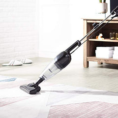 Amazon Basics 2-in-1 Corded Upright Vacuum Cleaner, ECO Motor, HEPA filtration, Lightweight Stick, Black