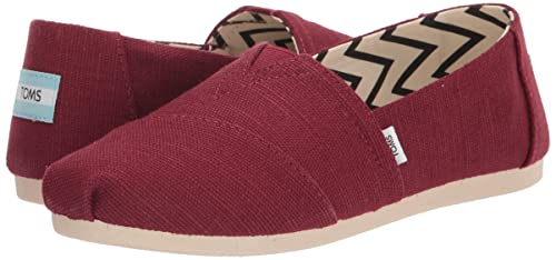 TOMS Women's Alpargata Heritage Canvas Loafer Flat, Black Cherry, 9 UK