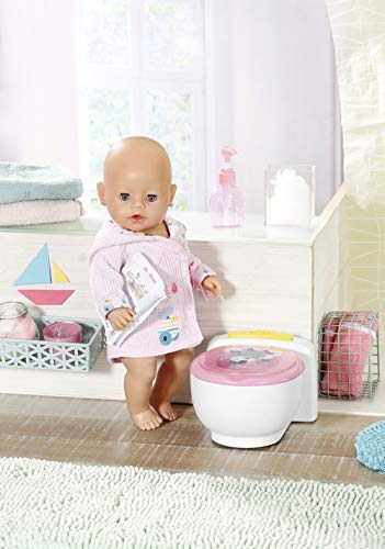 BABY born Bath Poo-Poo Toilet - Real Sound Effects - For Small Hands - Rainbow Glitter Poo - 43 cm - Ages 3 & Up