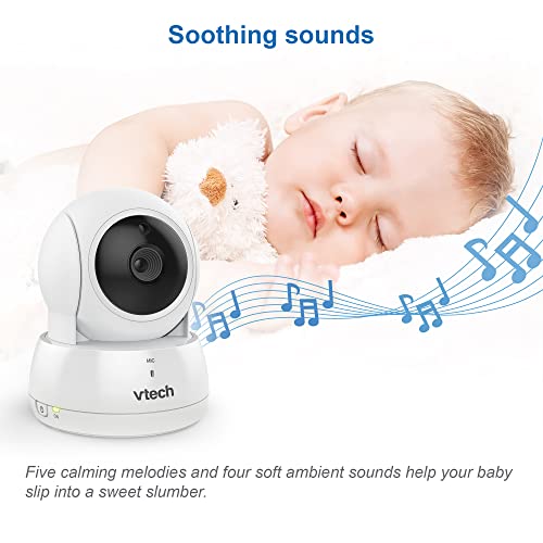 VTech VM924 Video Baby Monitor with Camera, Pan&Tilt, Baby Monitor with 5" LCD Screen,Up to 17 Hrs Battery Life,1.33x Zoom,Night Vision,300m Long Range,Soothing Sounds,2-Way Talk,Secured Transmission