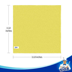 MR.SIGA Microfiber Cleaning Cloth, All-Purpose Cleaning Towels, Pack of 100, Size 11.8 x 11.8 in (30X30CM)