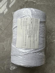 GOHOF Macrame Cord 3mm x 450m Premium Cotton Macrame Rope, 4 Strand Twisted Soft Cotton Cord, One of The Most Perfect Materials for Macrame Art, Cotton String Without Chemicals (Beige)