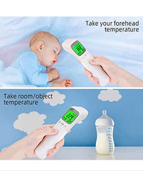 Thermometer for adults and Baby, Digital infrared non contact thermometer with Fever Alarm, LCD Screen, Accurate Reading and Memory Function