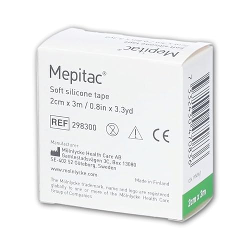 Fleming Medical FA89/1 Mepitac Silicone Dressing Tape, 2cm x 3cm