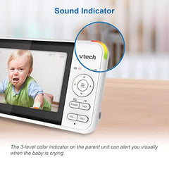 VTech VM924 Video Baby Monitor with Camera, Pan&Tilt, Baby Monitor with 5" LCD Screen,Up to 17 Hrs Battery Life,1.33x Zoom,Night Vision,300m Long Range,Soothing Sounds,2-Way Talk,Secured Transmission