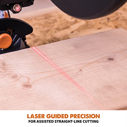 Evolution Power Tools R255SMS-DB+ Double Bevel Sliding Mitre Saw, Multi-Material Cuts Metal, Wood, Plastic & More - with Plus Pack includes Clamps, Dust Bag & Blades, 255mm (230V)