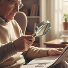 High Handheld Magnifier With Reinforced Edges 50mm-100mm Glass Lens For Tasks & Low Users Portable Magnifying Glass