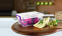 Easy Shopping® Clear Plastic Storage Box Lid Clip Locking Office Home Kitchen Food Container Multi-Purpose (5 Liter Square)