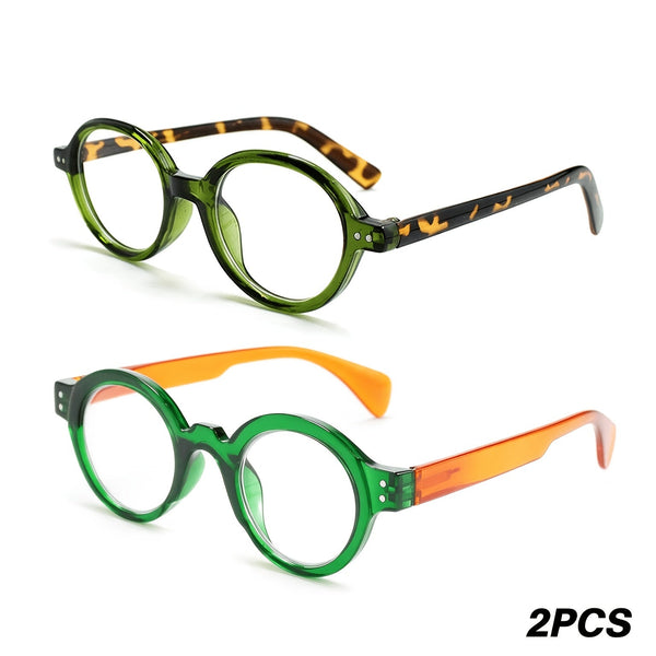 2-Piece Round Frame Eyeglasses Set