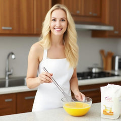FLYINGSEA Small Whisk - Stainless Steel Kitchen Whisk for Baking and Cooking - Professional Egg Beater Utensil,Dishwasher Safe