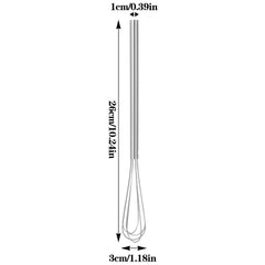 Ymapinc Small Whisks for Cooking, 10.24 Inch Stainless Steel Mini Whisks for Kitchen Egg Blending Whisking Beating Coffee Drink Stirring